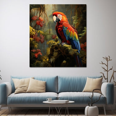 Parrot in Tree Painting